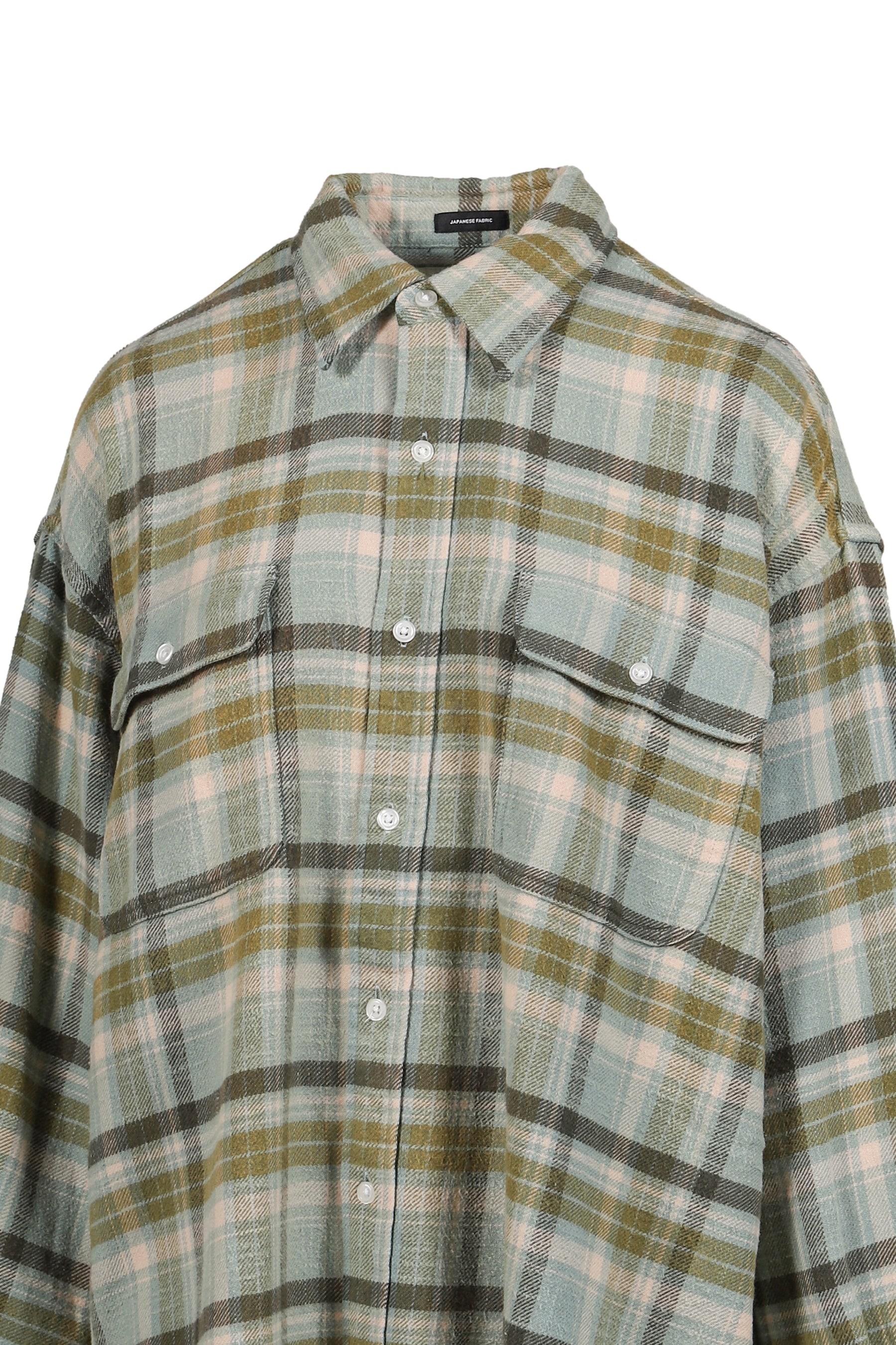 BOYFRIEND SHIRT/ TURQUOISE PLAID