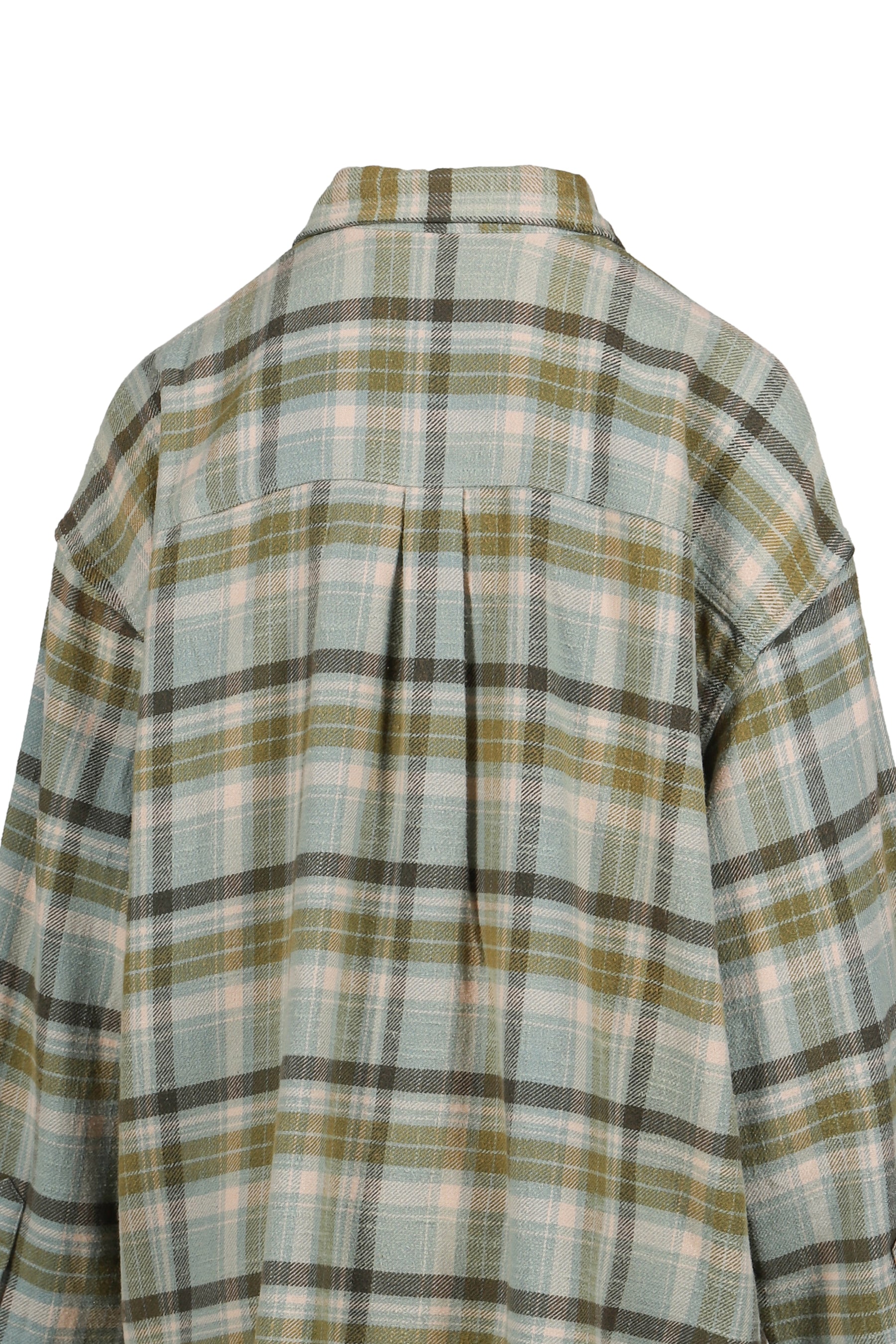 BOYFRIEND SHIRT/ TURQUOISE PLAID