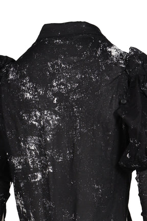 GALAXY PT LACE UP SLEEVE BLOUSE / BLK