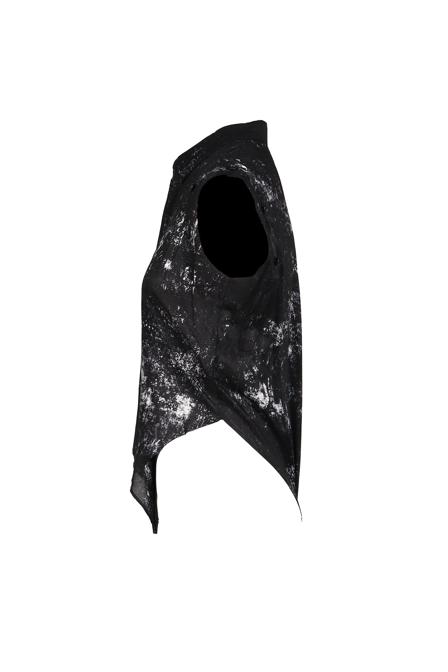 GALAXY PT LACE UP SLEEVE BLOUSE / BLK