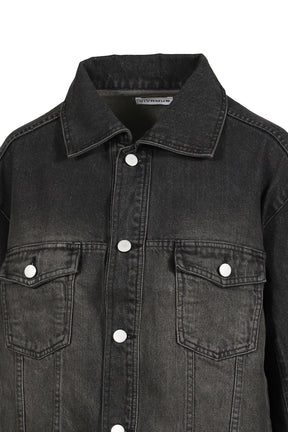 DENIM LACE JACKET / BLACK