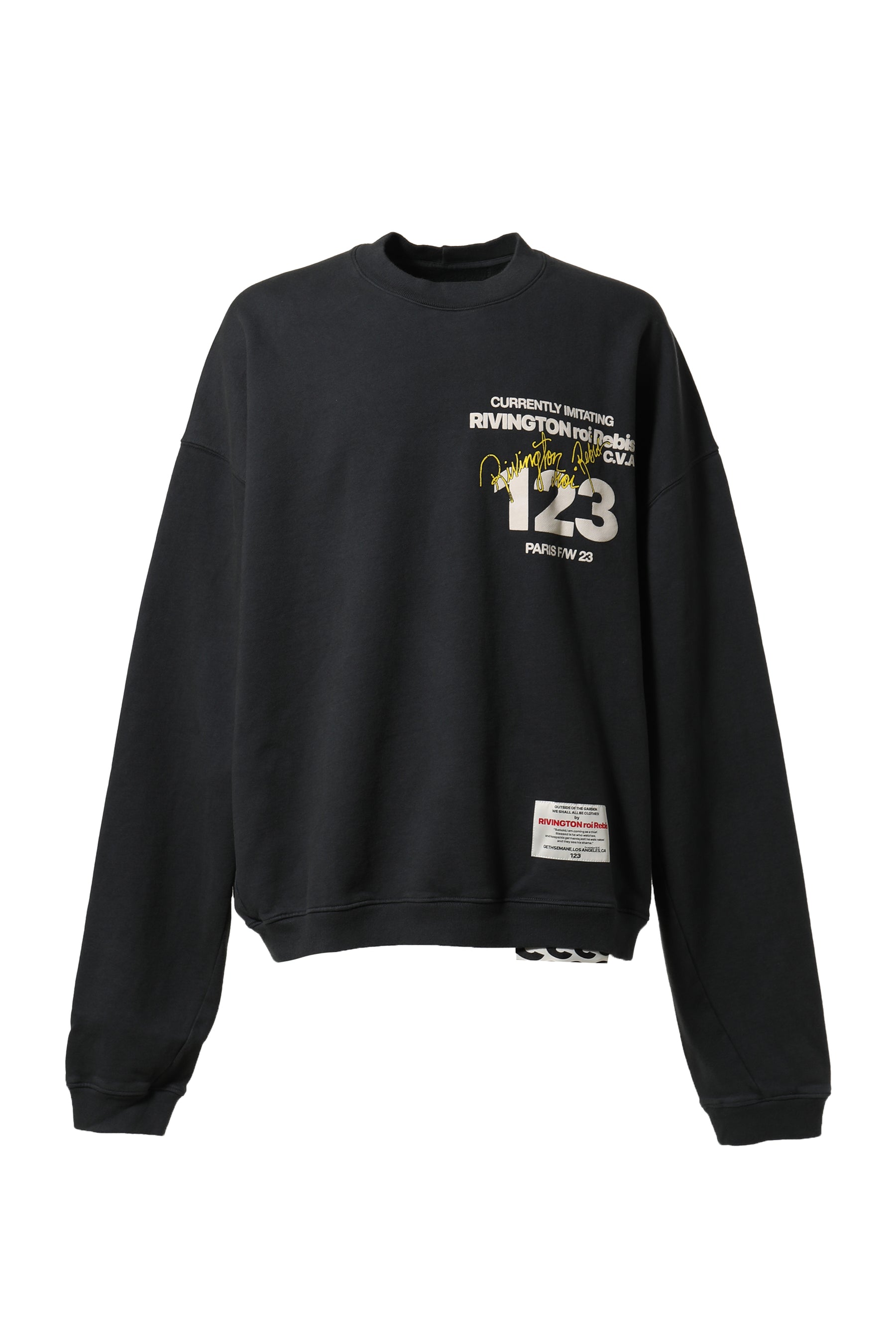 CVA IMITATION OF PARIS CREWNECK / BLK