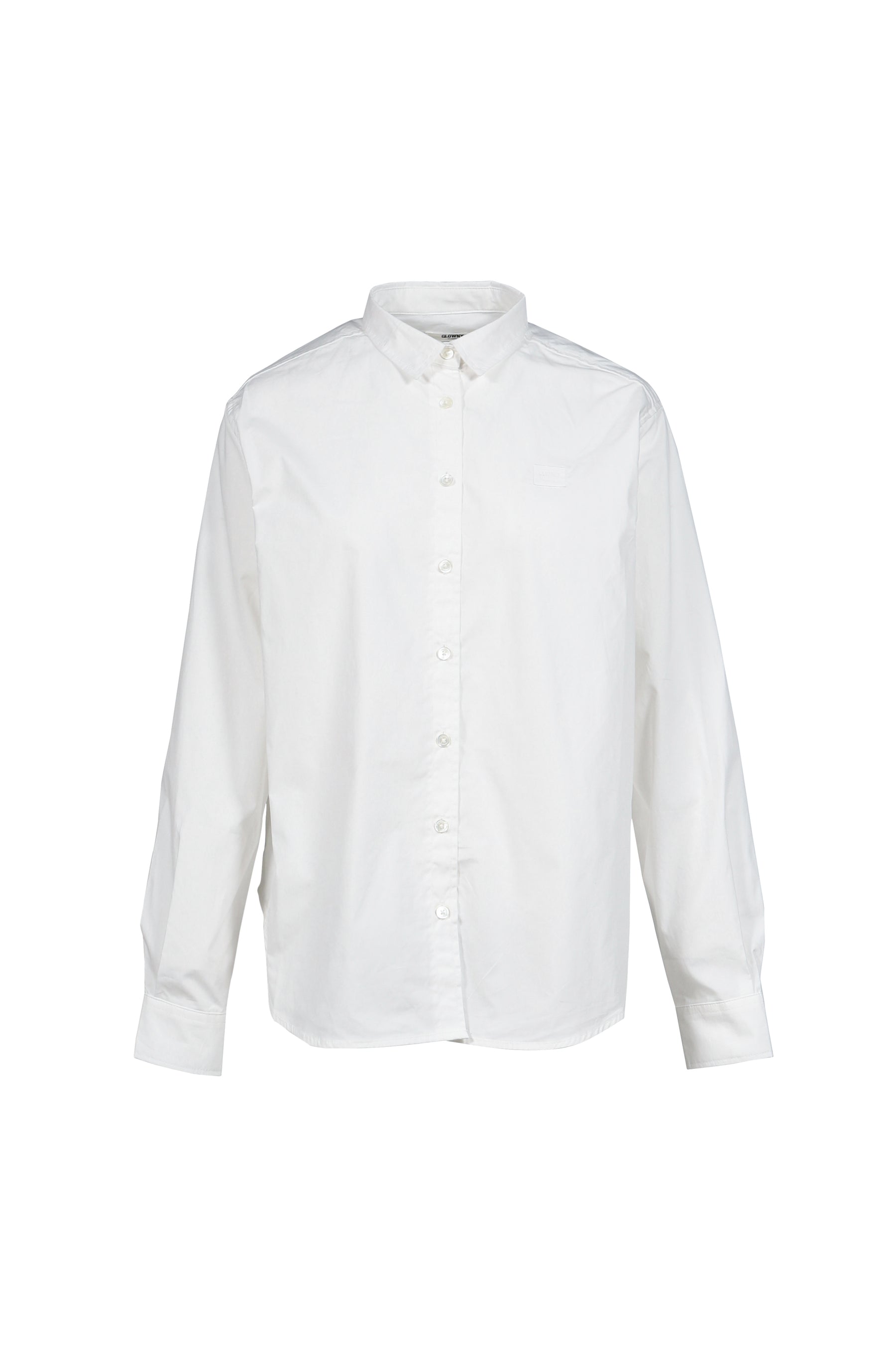 G CLASSIC EMBROIDERED BUTTON-UP SHIRT / WHT