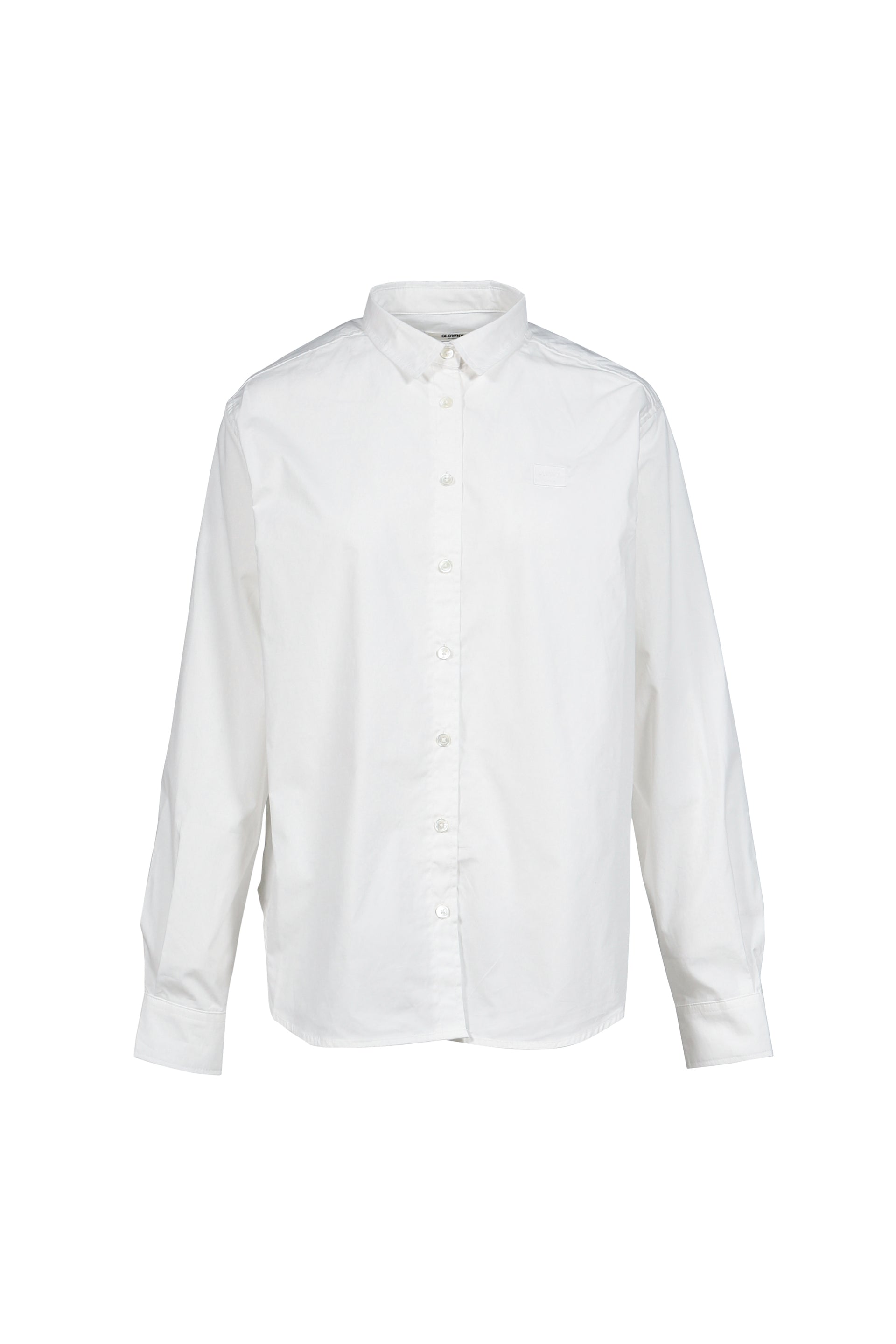 G CLASSIC EMBROIDERED BUTTON-UP SHIRT / WHT