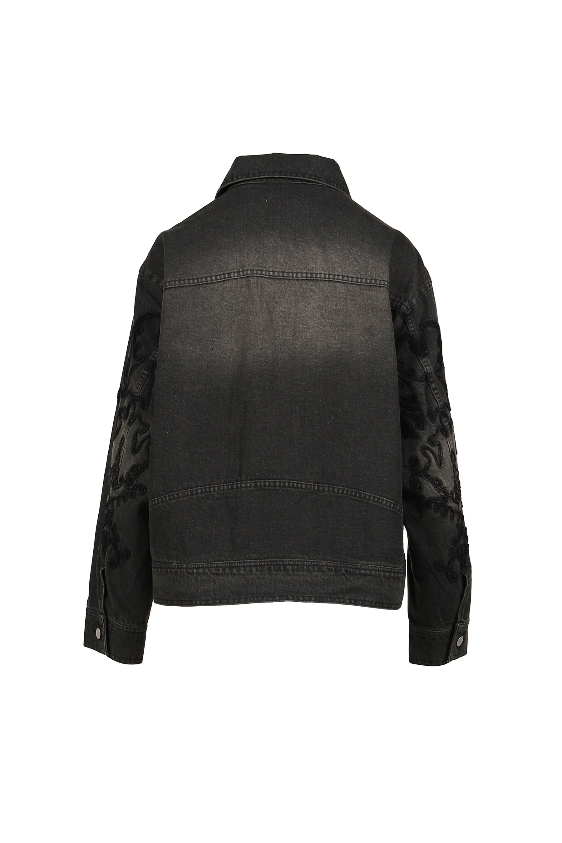 DENIM LACE JACKET / BLACK