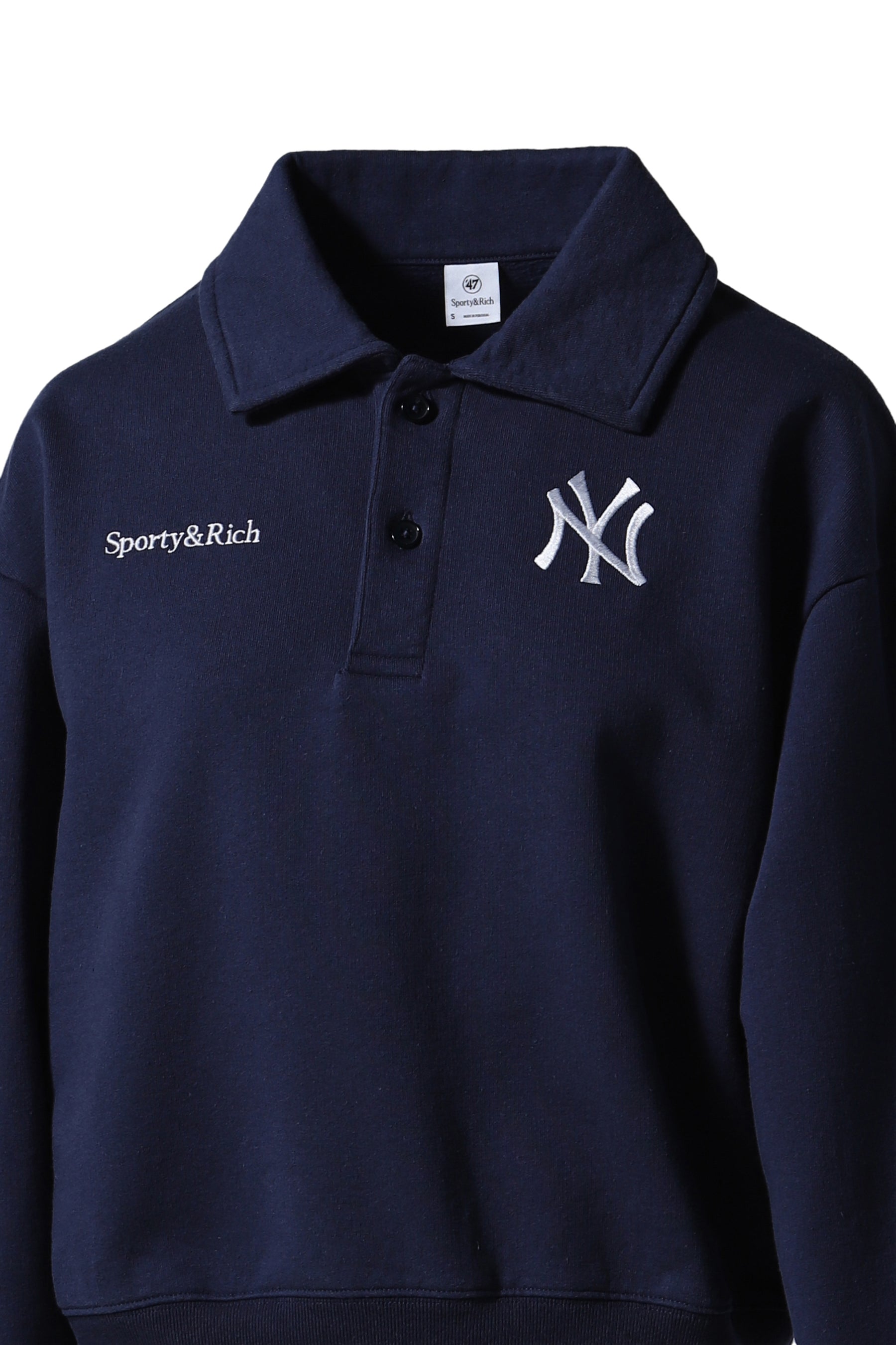 YANKEES SERIF POLO / NAVY WHITE