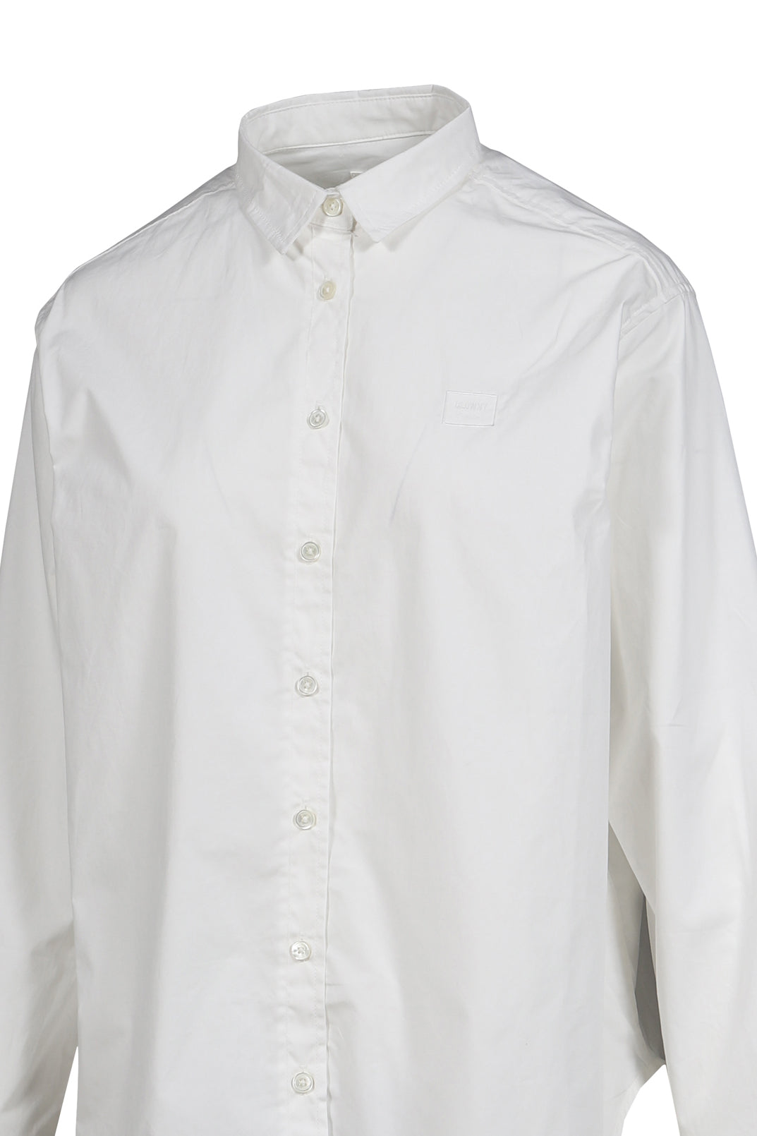 G CLASSIC EMBROIDERED BUTTON-UP SHIRT / WHT