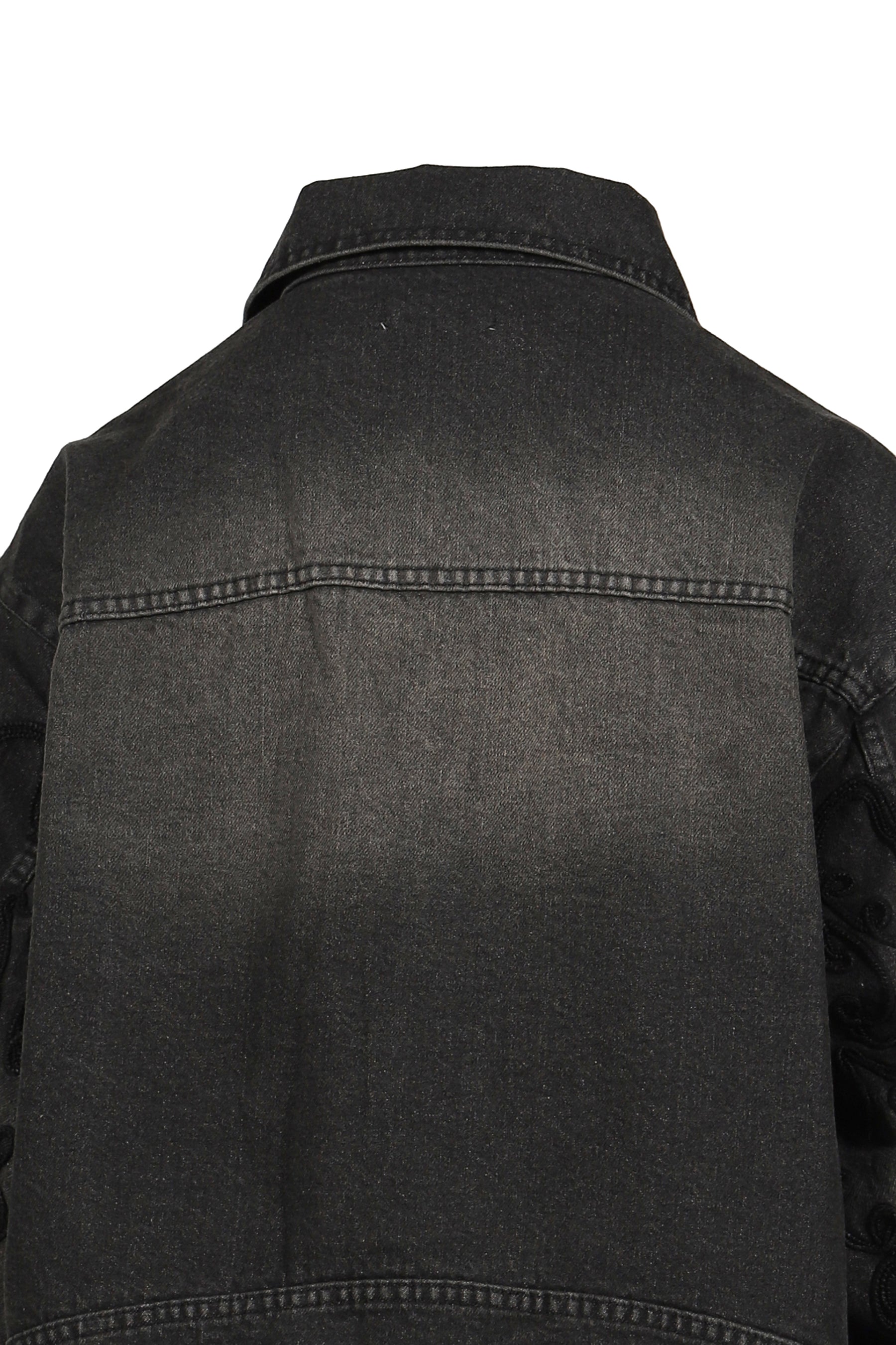 DENIM LACE JACKET / BLACK