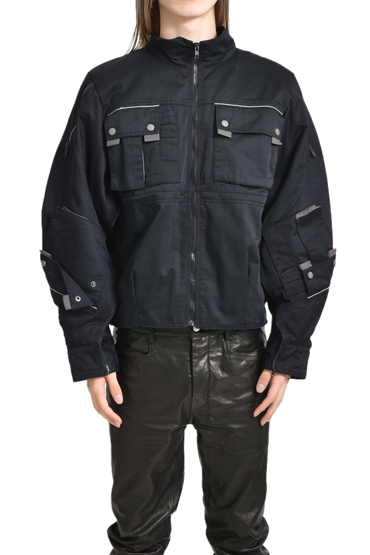 CUT UP PARKA / BLK