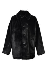 FAUX FUR SACK JACKET / BLK