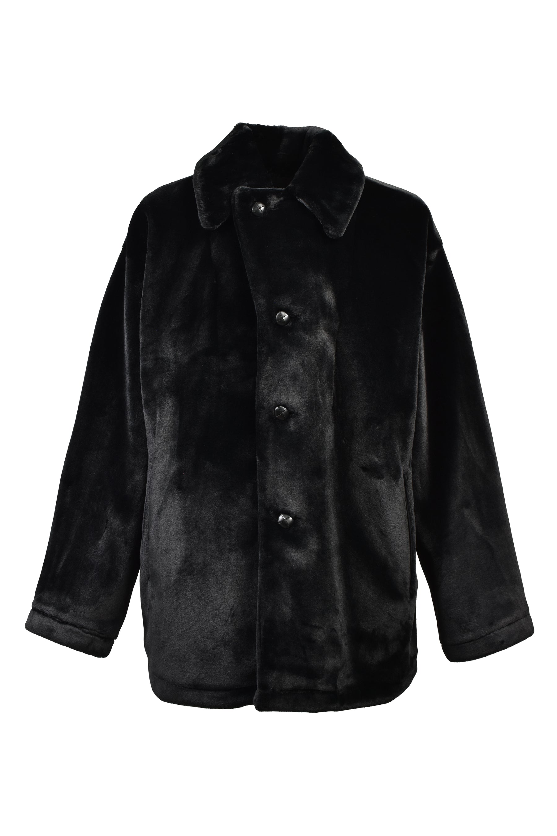 FAUX FUR SACK JACKET / BLK