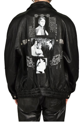 PRINCE PHILLIP’S CHILDHOOD STUDDED LEATHER JACKET / BLK
