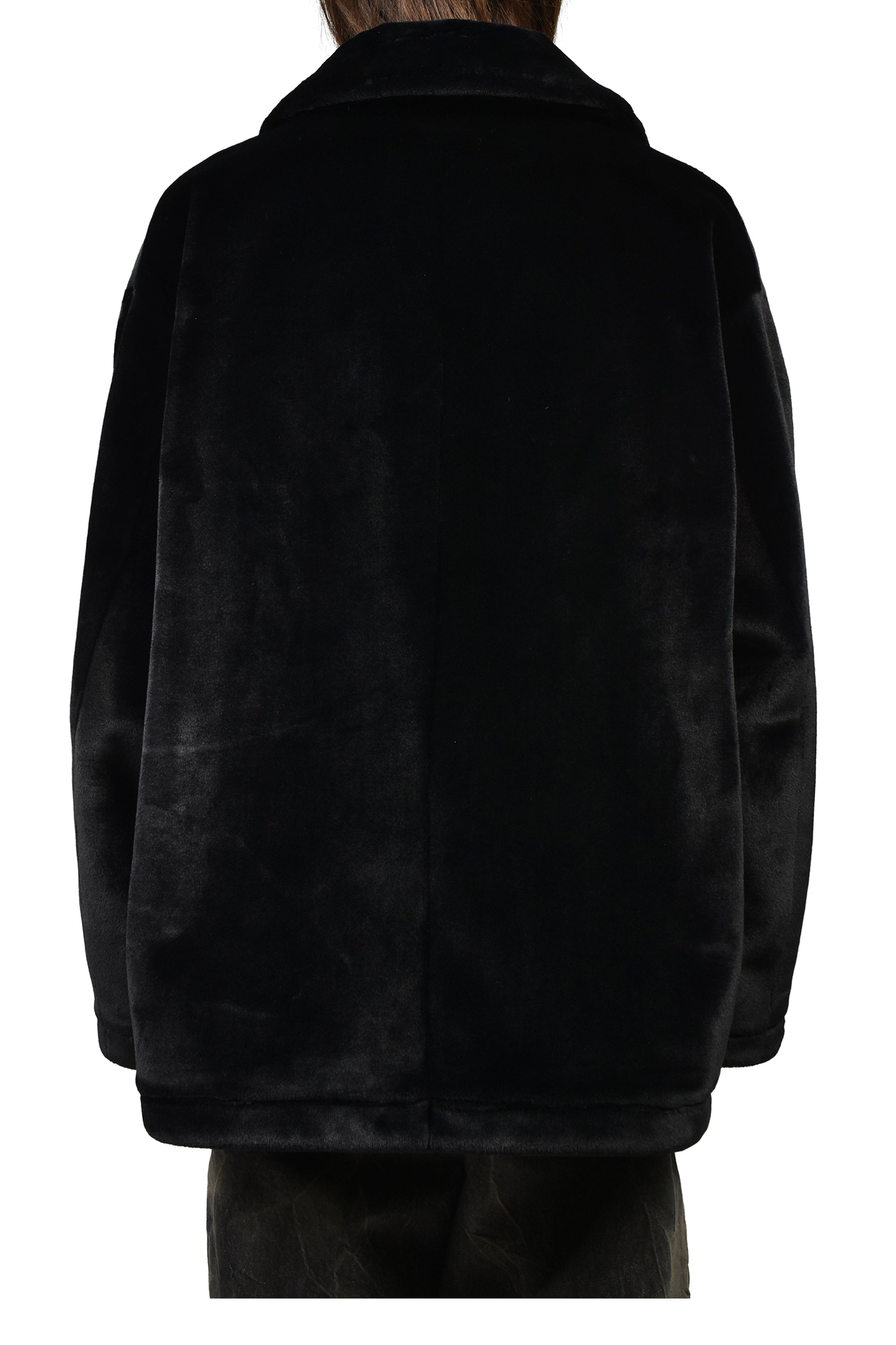 FAUX FUR SACK JACKET / BLK