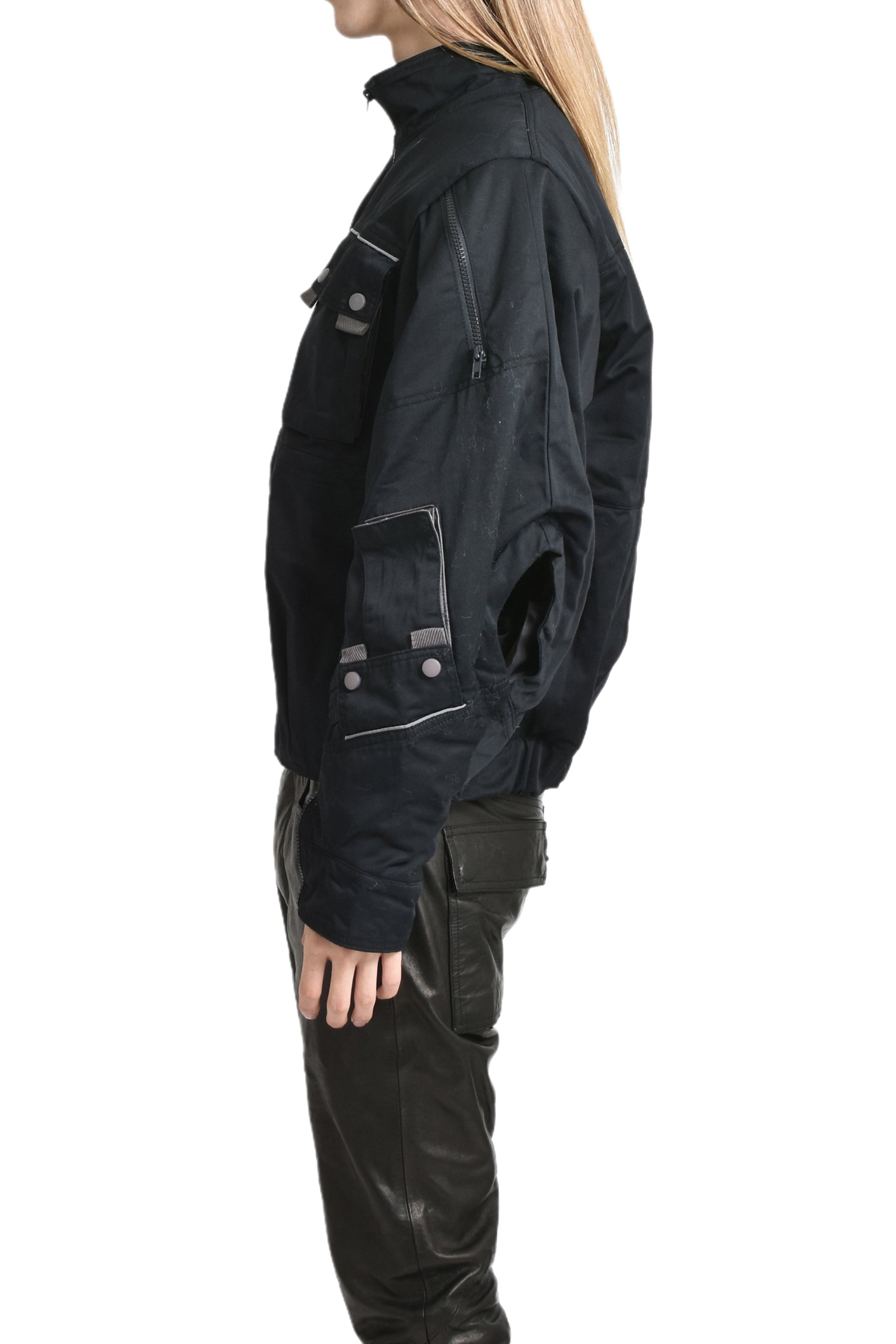 CUT UP PARKA / BLK