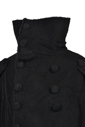 TOWEL CROPPED PEACOAT / BLK