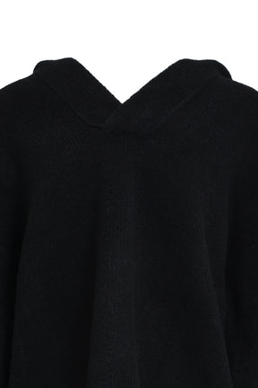 BOUCLE POLO HOODIE / BLK