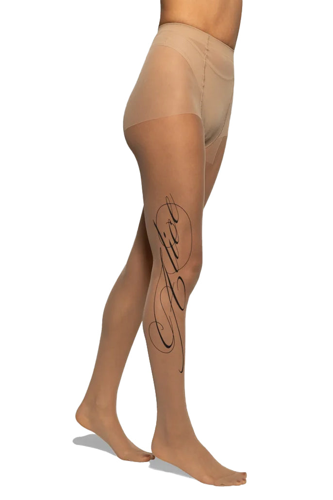 ENTH SCRIPT TIGHTS / NUDE