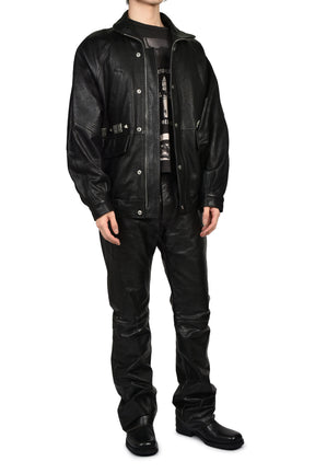 PRINCE PHILLIP’S CHILDHOOD STUDDED LEATHER JACKET / BLK