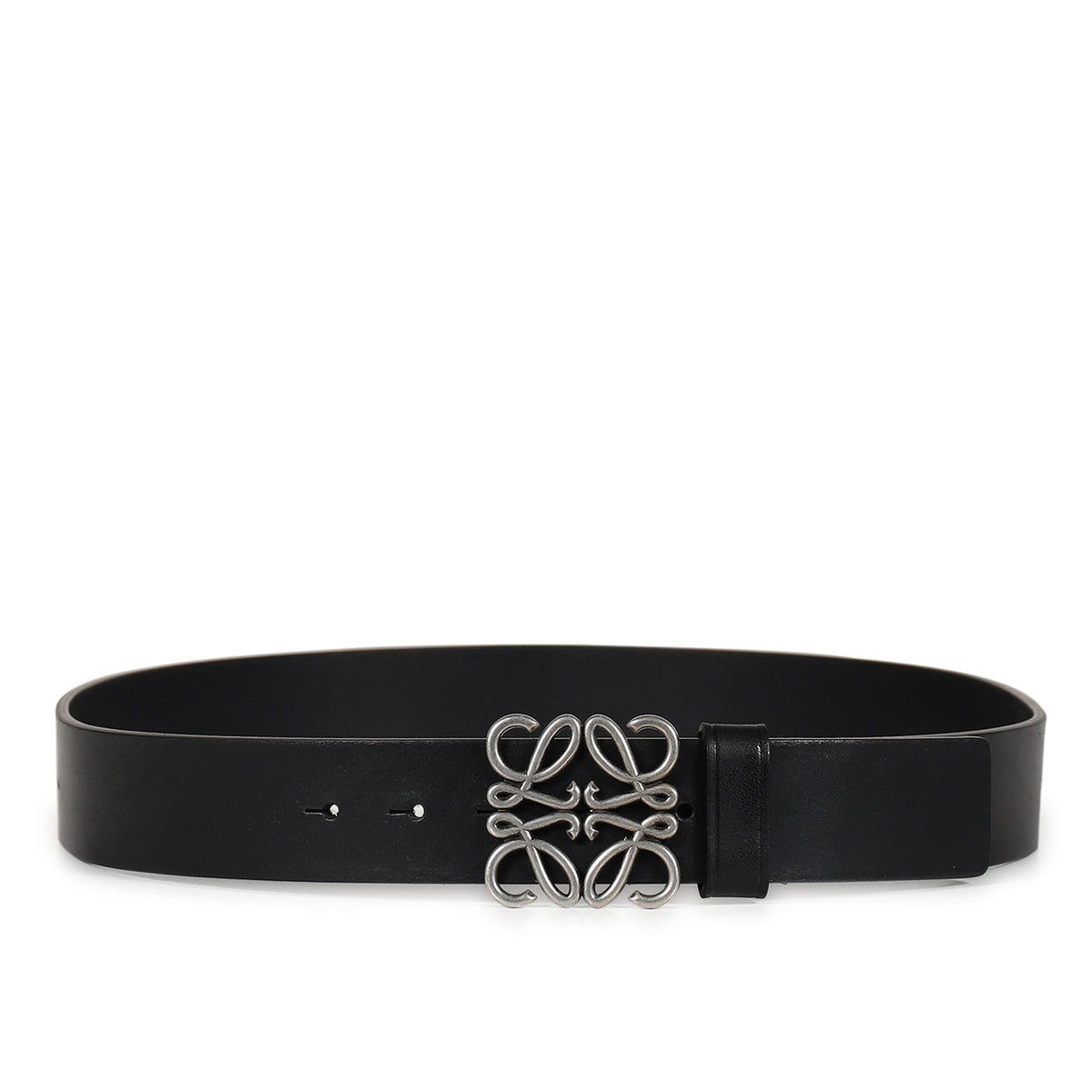 LOEWE FW25 ANAGRAM CHUNKY 4CM BELT / BLACK - NUBIAN