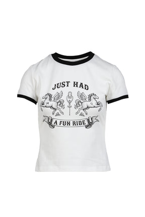 FUN RIDE PRINTED T-SHIRT / WHT