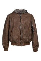 LEATHER BOMBER JACKET / BRW