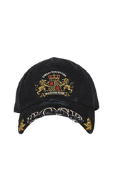 CUT PEAK CAP / BLK WASHED BLK