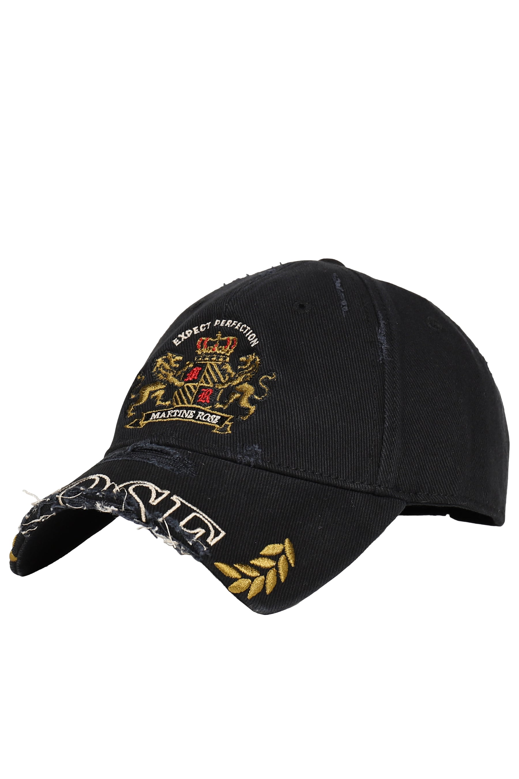 CUT PEAK CAP / BLK WASHED BLK