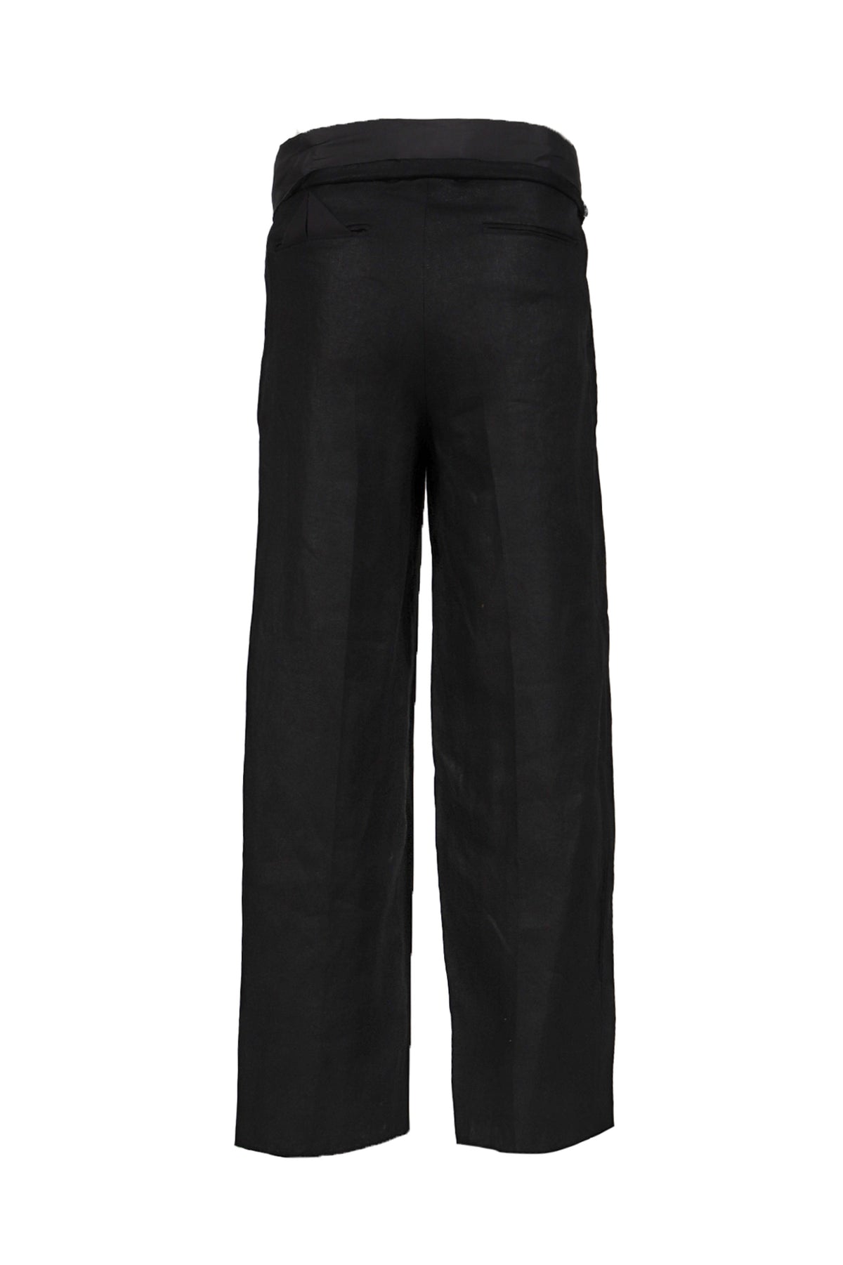 LINEN SLACKS / BLK