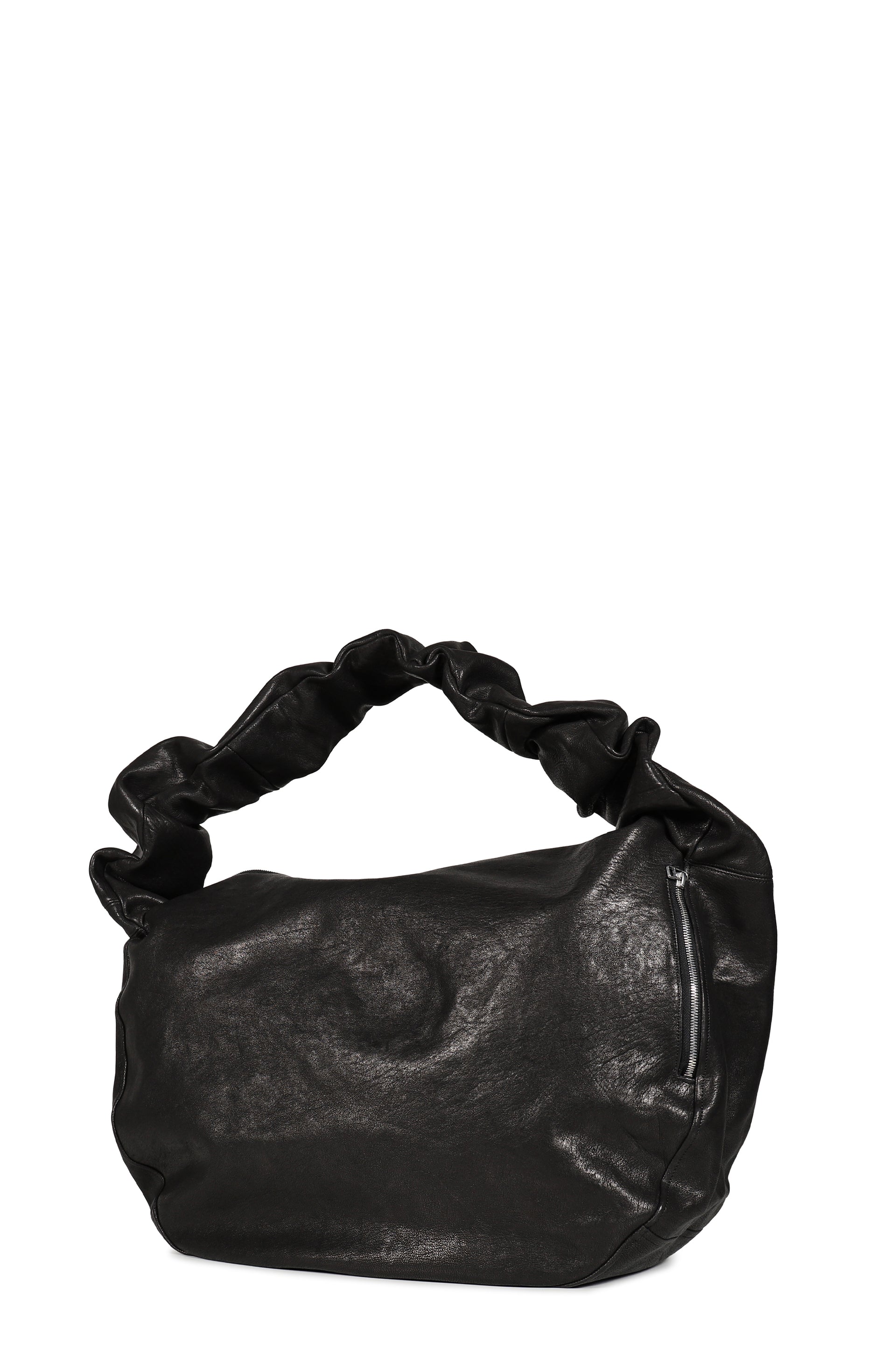 LEATHER WAVE BAG / BLK