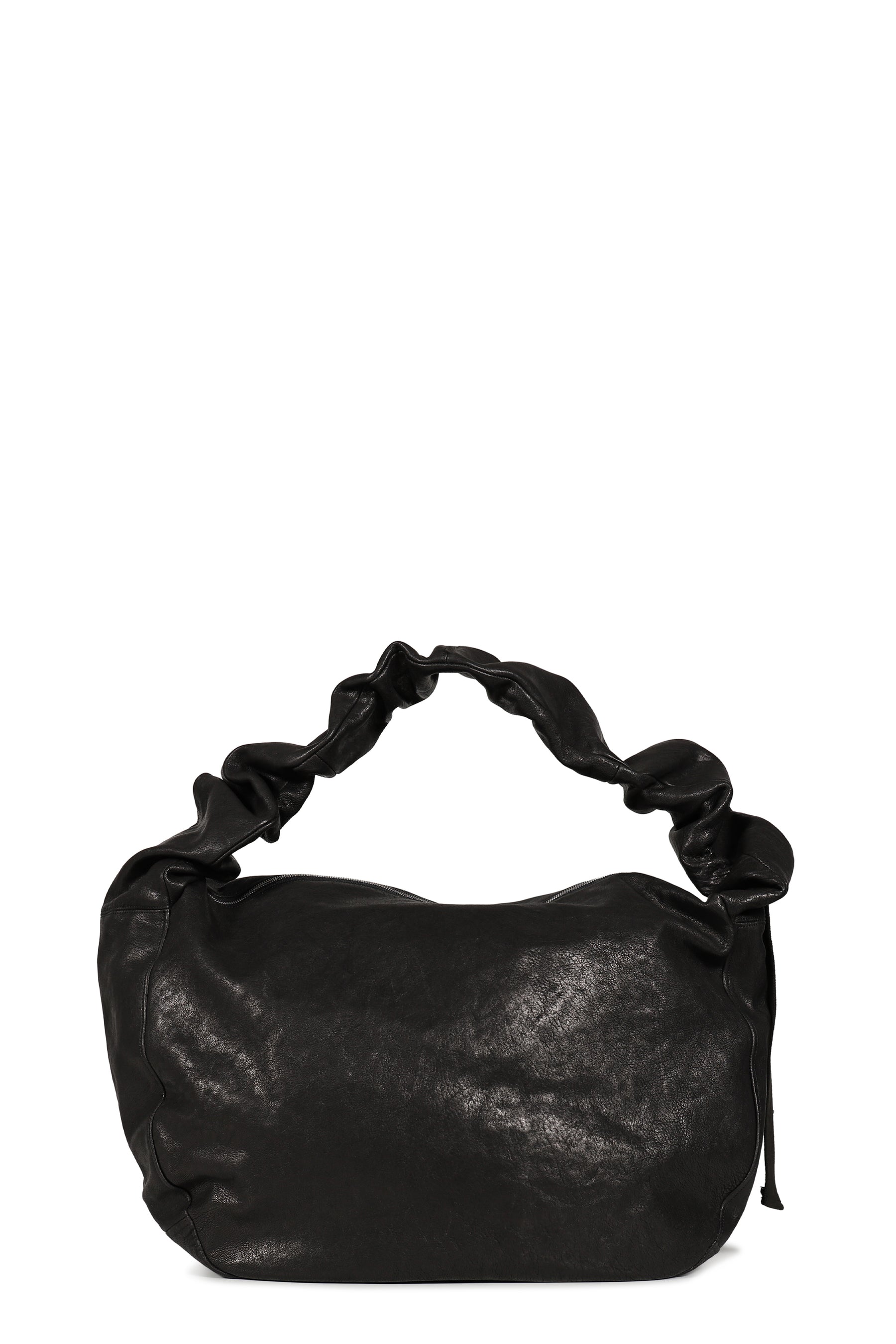 LEATHER WAVE BAG / BLK