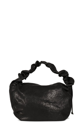 LEATHER WAVE BAG / BLK