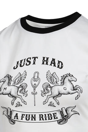 FUN RIDE PRINTED T-SHIRT / WHT