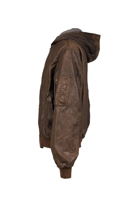 LEATHER BOMBER JACKET / BRW