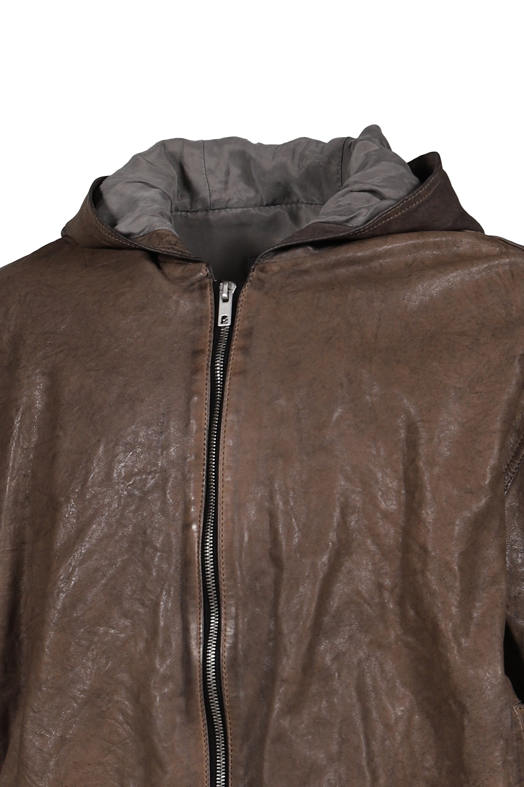 LEATHER BOMBER JACKET / BRW