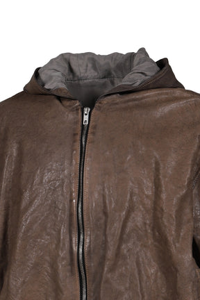 LEATHER BOMBER JACKET / BRW