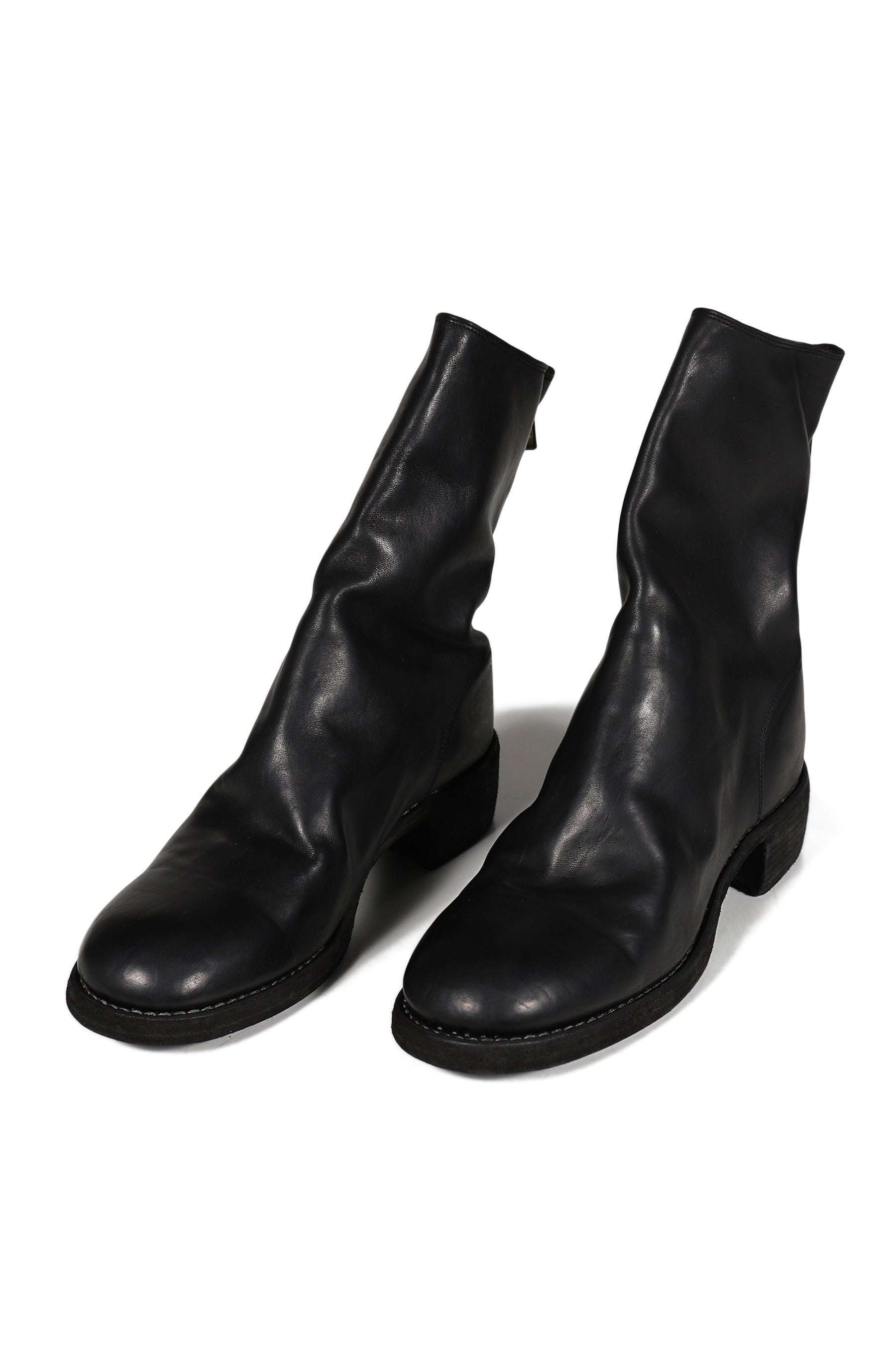 GUIDI グイディ SS26 788Z DOUBLE SOLE HORSE FULLGRAIN / BLK