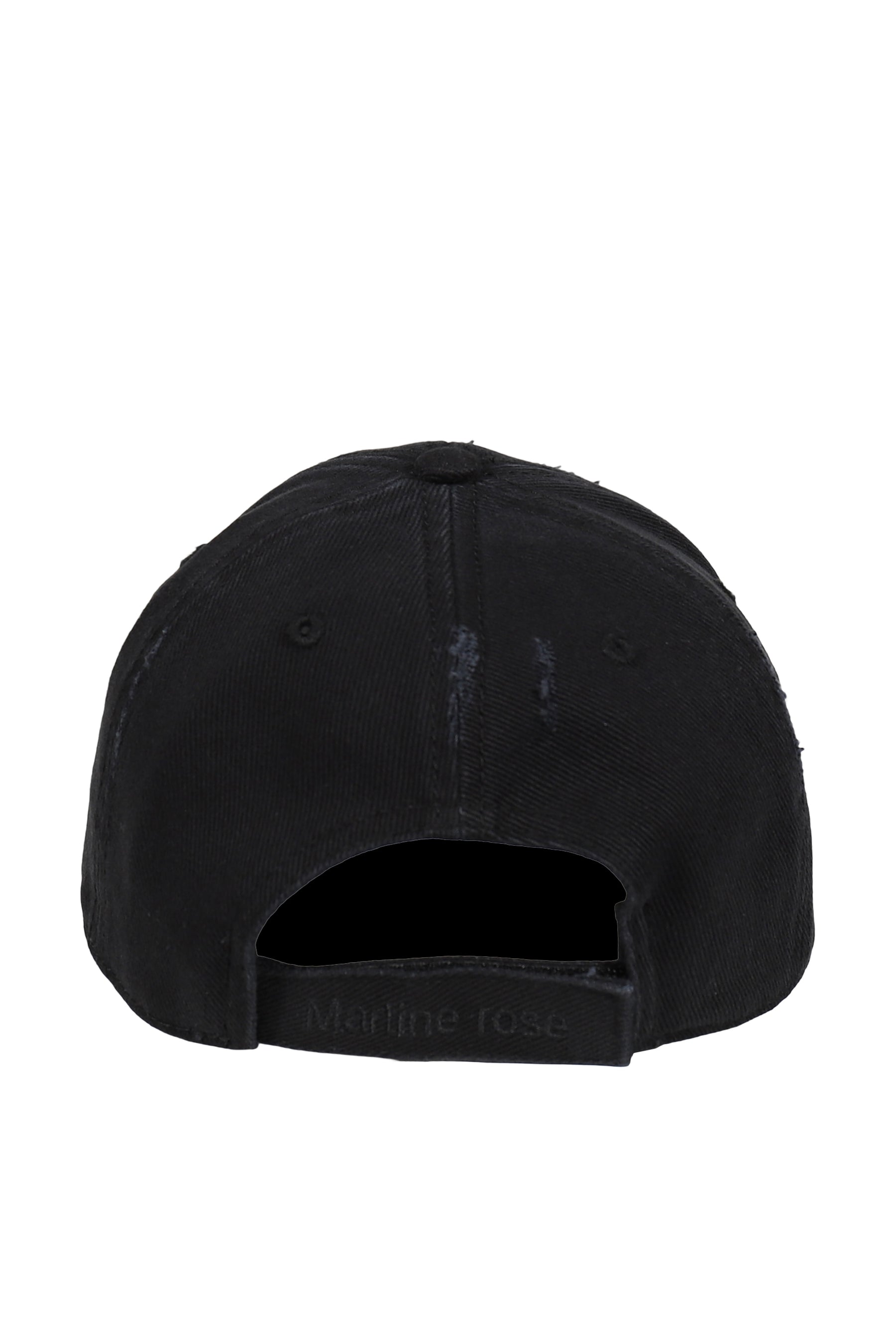CUT PEAK CAP / BLK WASHED BLK
