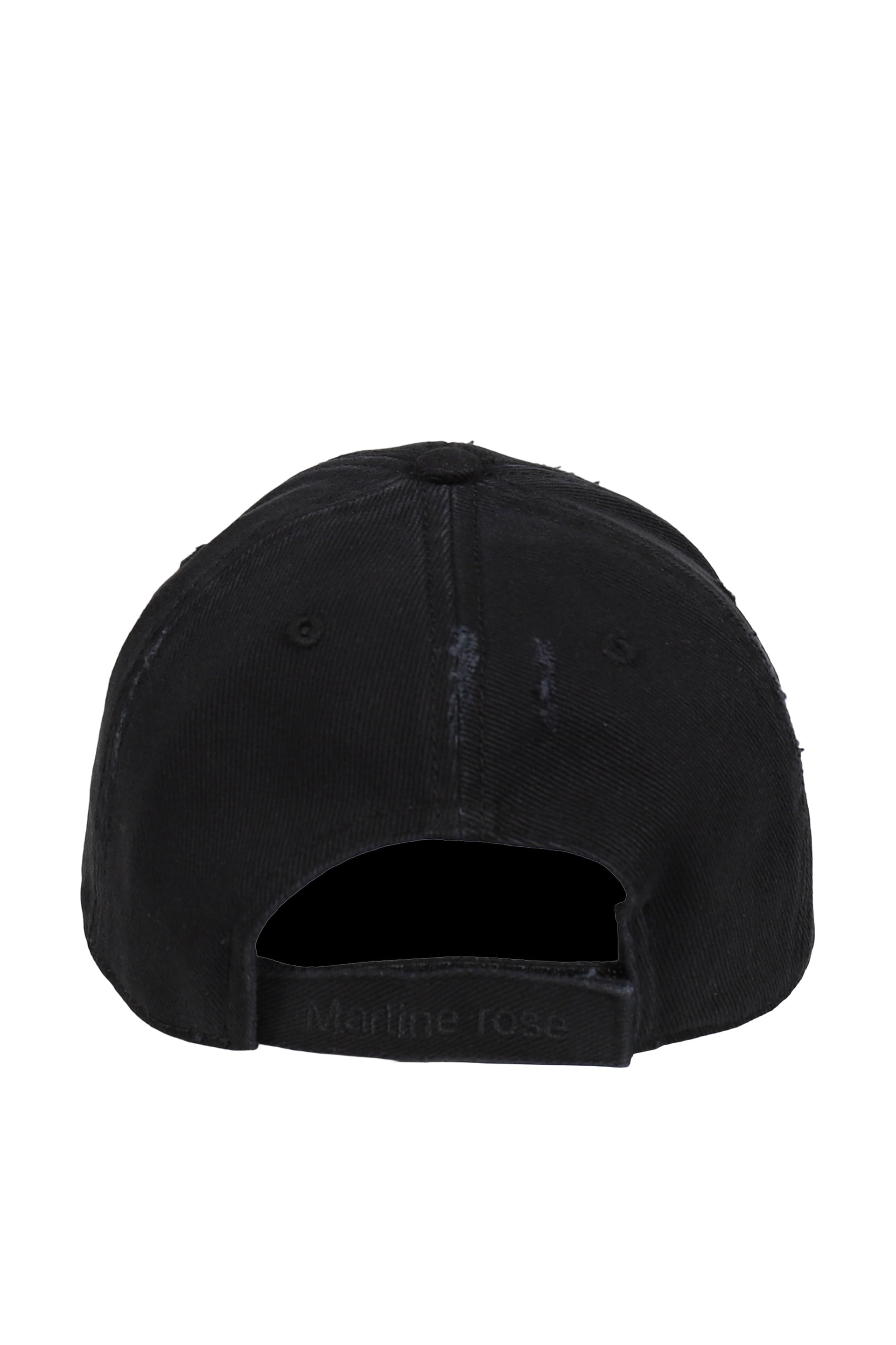 CUT PEAK CAP / BLK WASHED BLK
