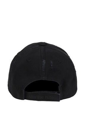 CUT PEAK CAP / BLK WASHED BLK