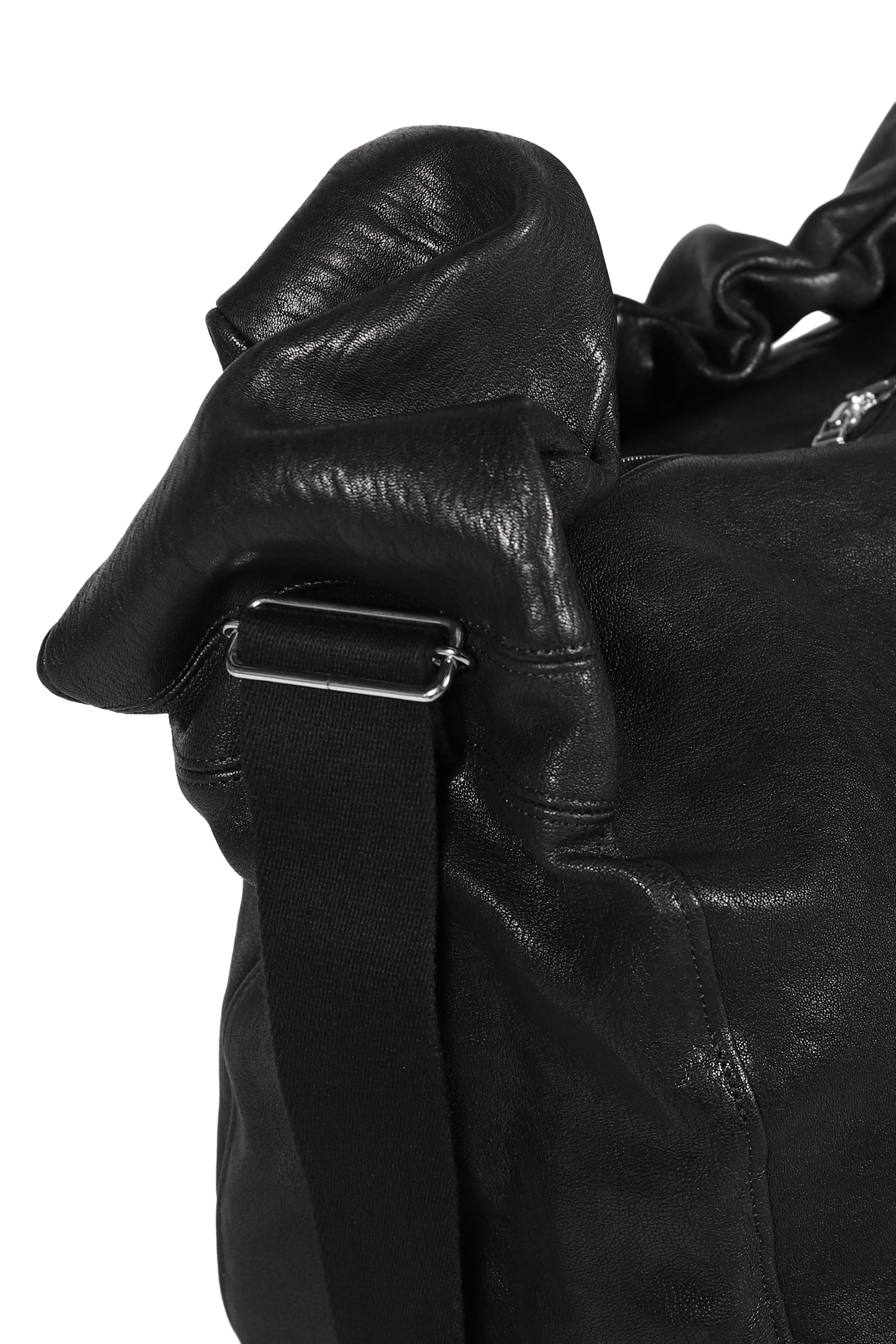 LEATHER WAVE BAG / BLK