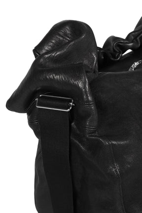 LEATHER WAVE BAG / BLK