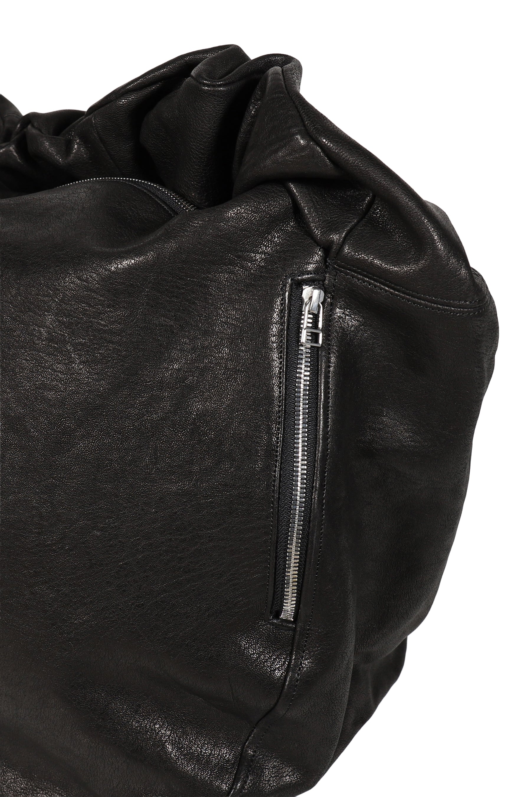 LEATHER WAVE BAG / BLK