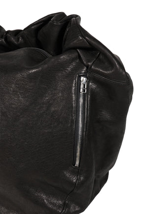 LEATHER WAVE BAG / BLK