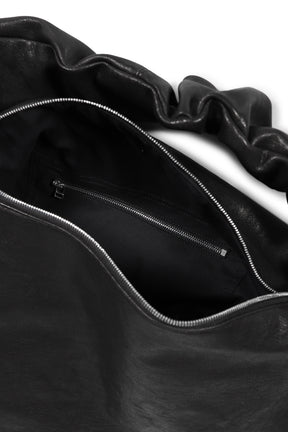 LEATHER WAVE BAG / BLK