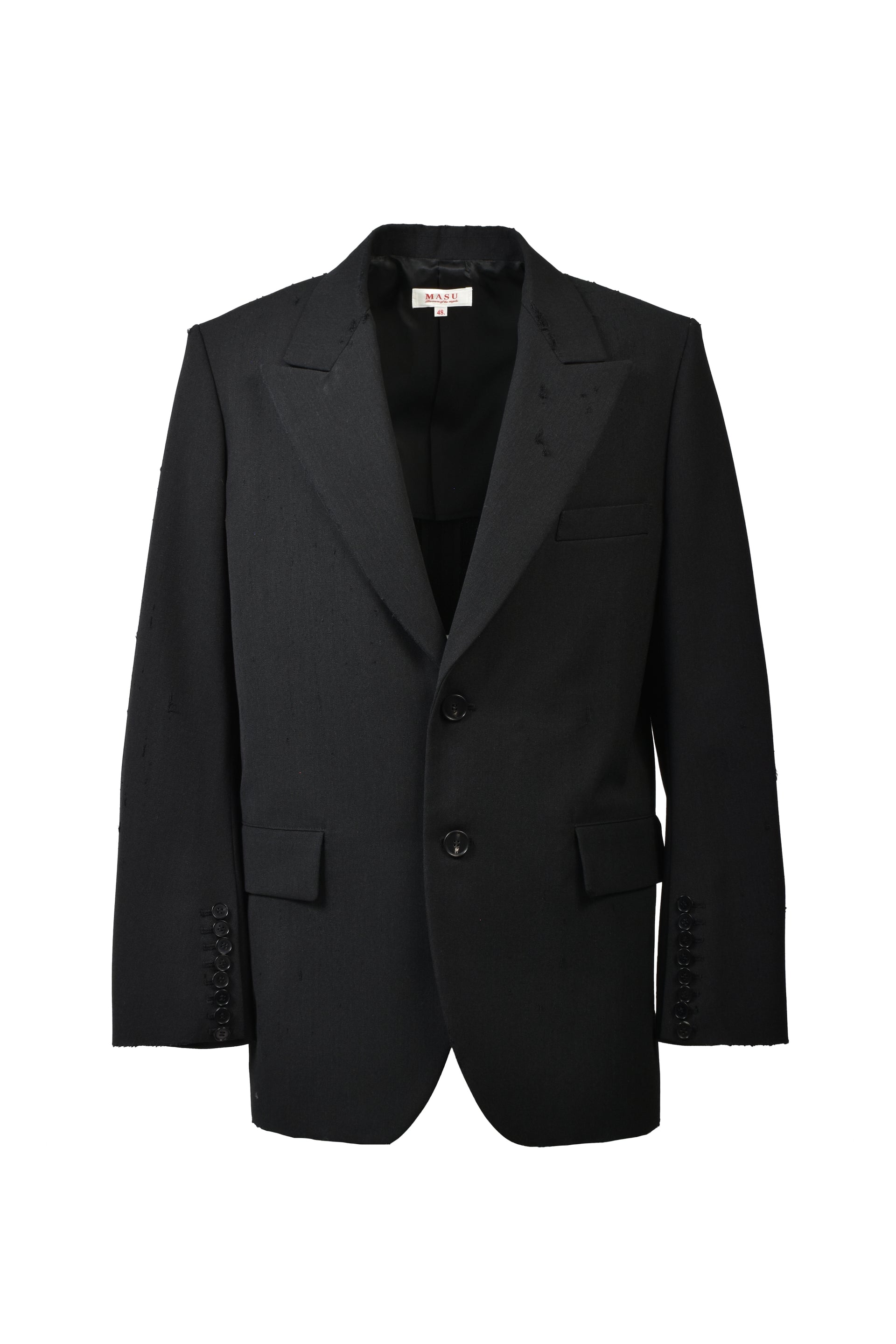 MASU AGED CANVAS TAILORED JACKET / BLK EBONY