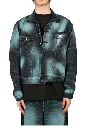 KENZO BOKE HEART OVERSIZE TRUCKER JACKET / GLACIER