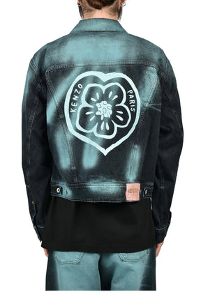 KENZO BOKE HEART OVERSIZE TRUCKER JACKET / GLACIER