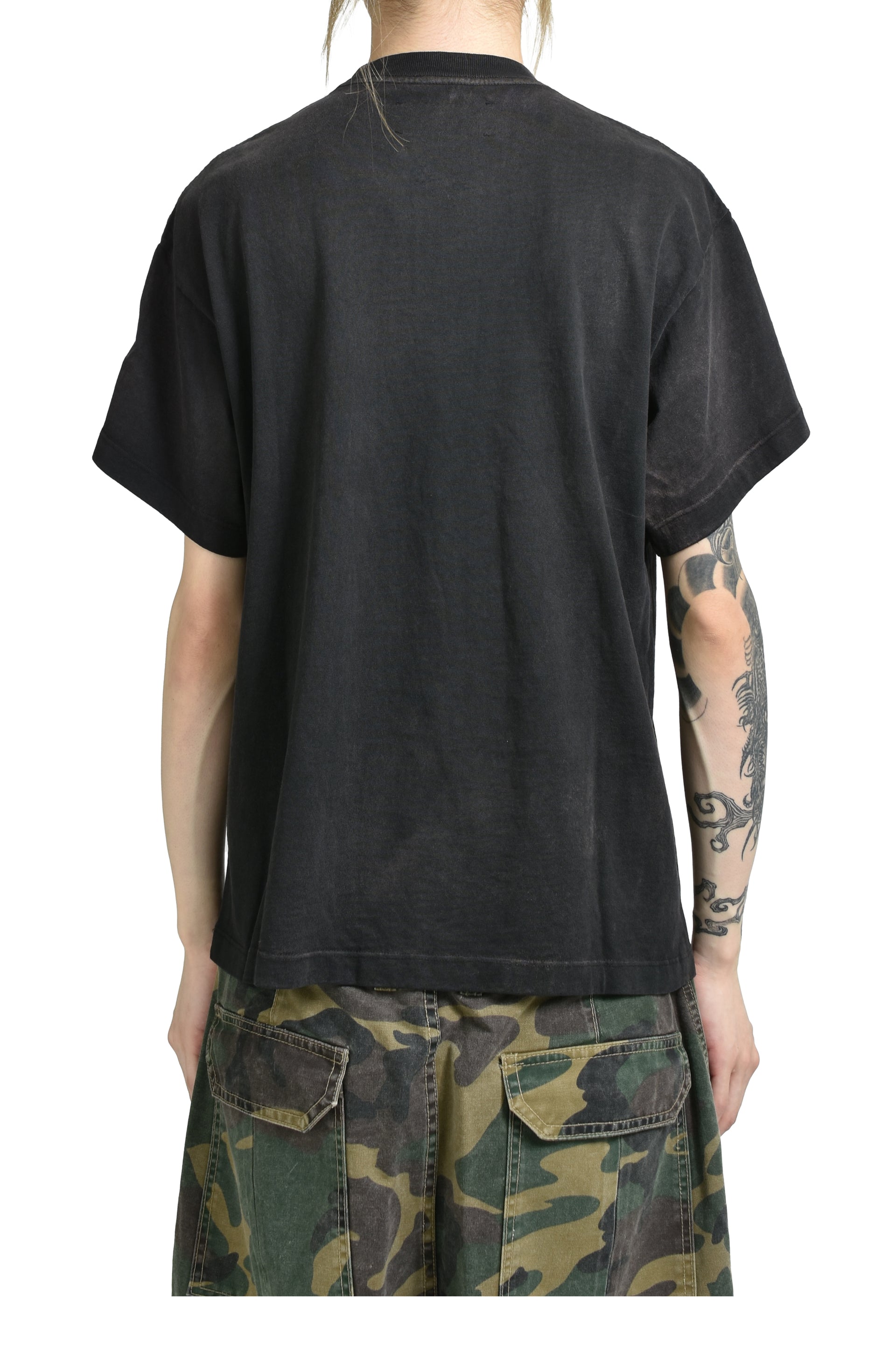 SMILEY TEE / WASHED BLK