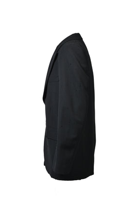 MASU AGED CANVAS TAILORED JACKET / BLK EBONY