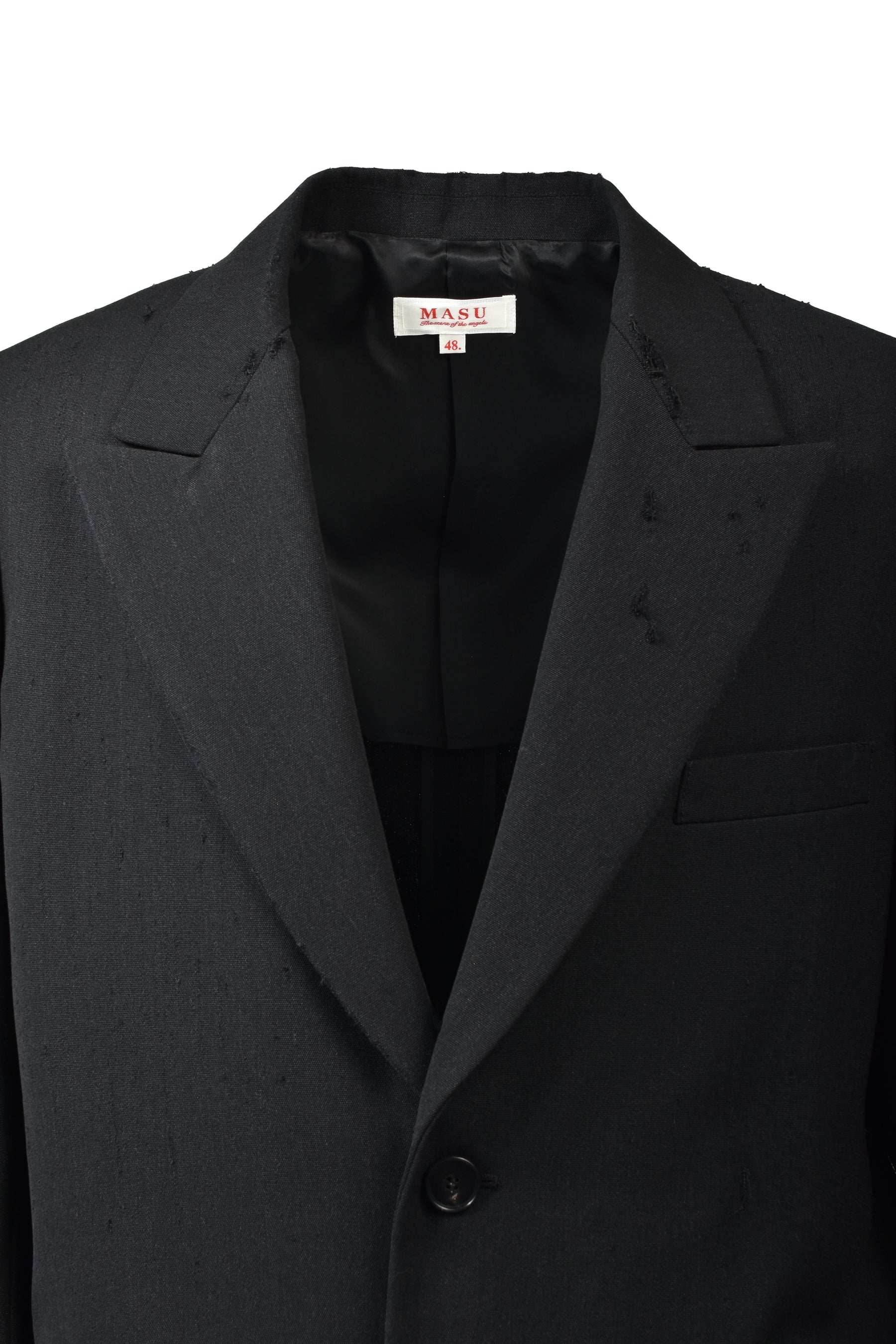 MASU AGED CANVAS TAILORED JACKET / BLK EBONY